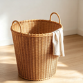Faux Rattan Laundry Basket