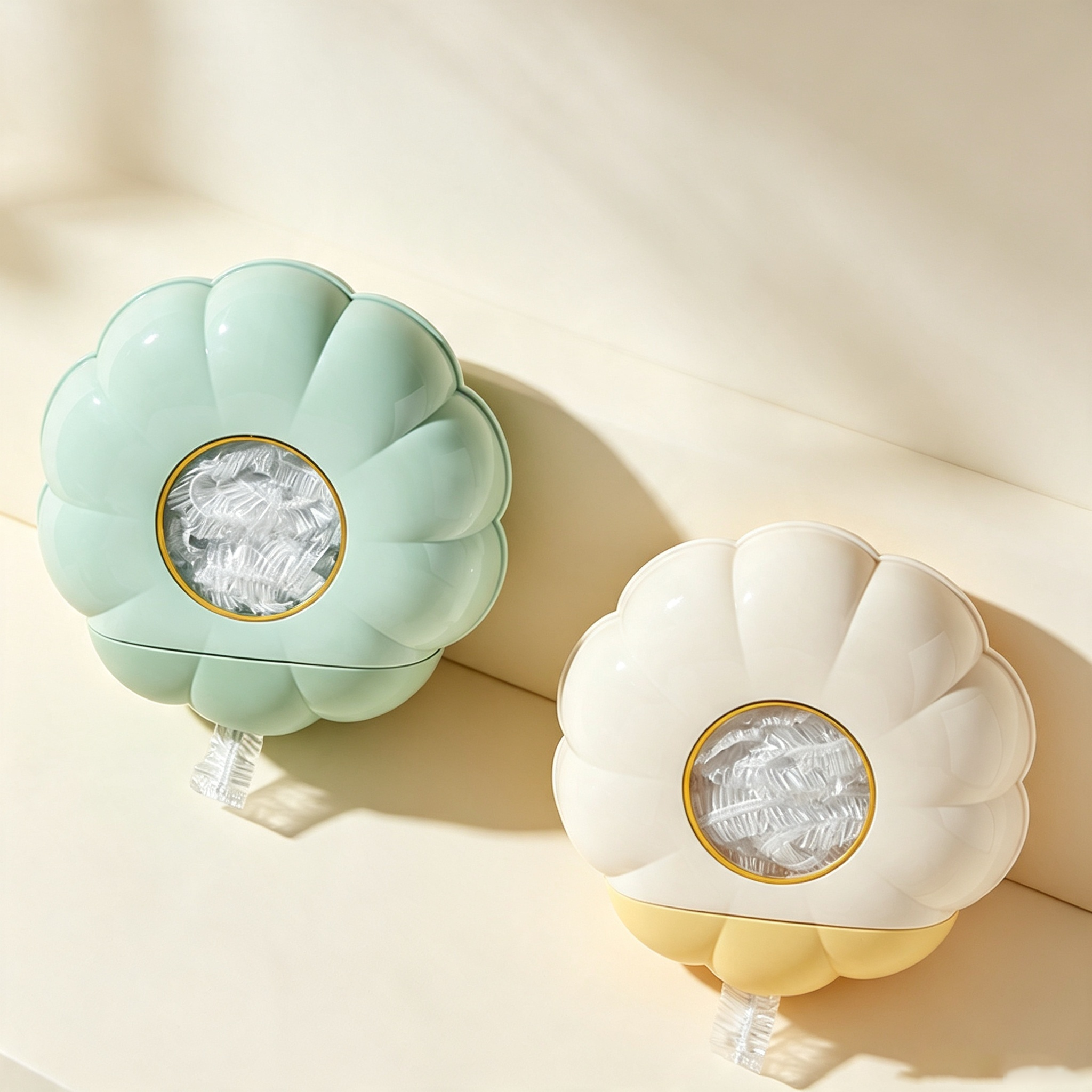 Flower-Shaped Wall-Mounted Plastic Wrap Cover Organizer