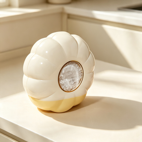 Flower-Shaped Wall-Mounted Plastic Wrap Cover Organizer