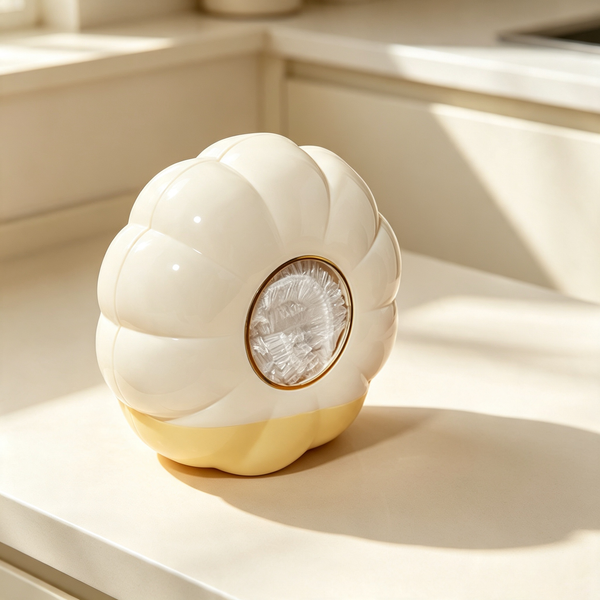 Flower-Shaped Wall-Mounted Plastic Wrap Cover Organizer